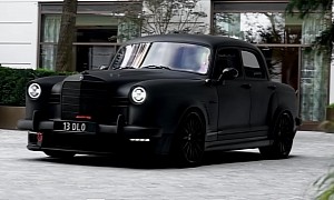 Most Sinister Restomod Right Now Is a Matte Black Mercedes-Benz Ponton With an AMG Engine