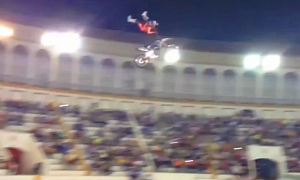 Motocross Jump Fails Big Time, Rider Shaken But Alright