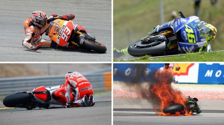 Spectacular crashes in 2014 MotoGP