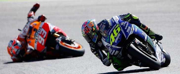 Rossi and Marquez at Sepang, 2015