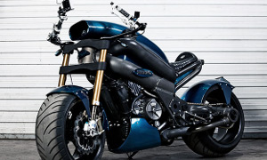 MotoMorphic JaFM Custom Motorcycle Uses Rotax Engine