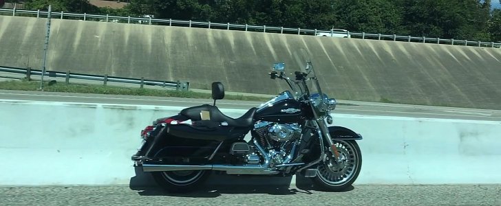 Riderless bike on highway