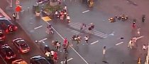 Motorcycle Engine Backfire Leads to Mass Panic in Times Square