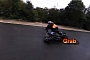 Motorcycle Student Crashes Hard on Wet Road