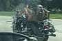 Motorcyclist Rides Leaning Back, Steering With His Feet on Florida Highway