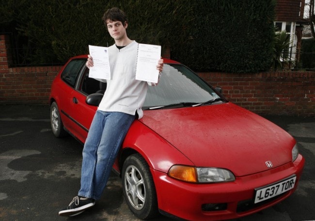 Dale Lyle with his 14-year-old Honda Civic