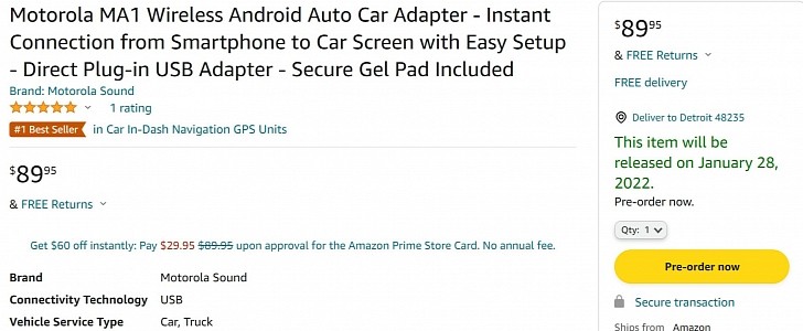 The adapter is now available for pre-order on Amazon