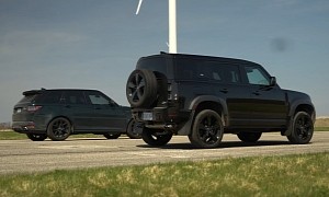Move Over, Everyone, It's Time for the LR Defender V8 and RR Sport SVR to Go Drag Racing