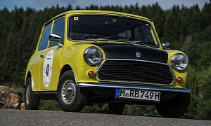 Mr. Bean's Classic Mini Showcased at European Rally