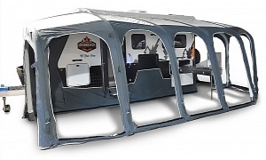 Mt. Baw Baw Pop Top Camper Trailer Blows Up Into Capable Off-Grid Glamping Habitat