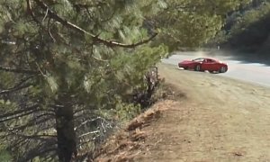 Mulholland Drive Claims a Ferrari, Watch the Canyon Crash