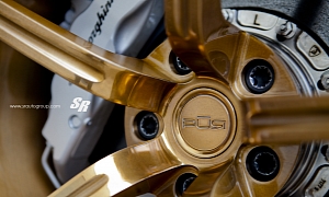 Murcielago LP670-4 SV on Gold PUR Wheels