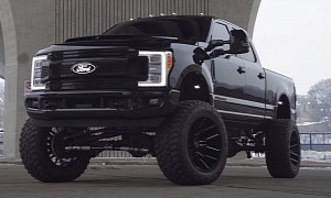 Murdered Out, Lifted Ford F-250 On 24-Inch Rims Is A Road-Going Behemoth