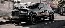 Murdered-Out Widebody Rolls-Royce Cullinan Rides Stealthy Past Huge Gas Prices