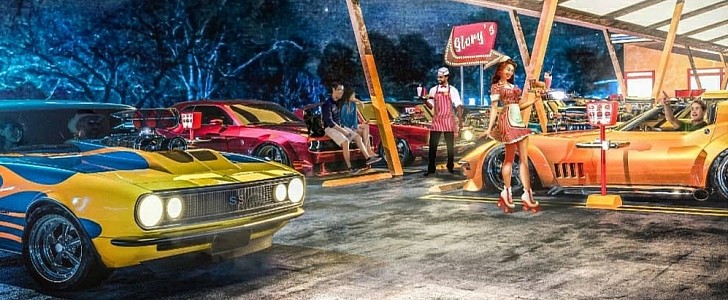 Muscle Car Drive-In Diner rendering