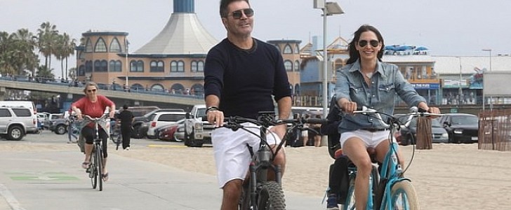 Simon Cowell and Lauren Silverman often ride e-bikes together
