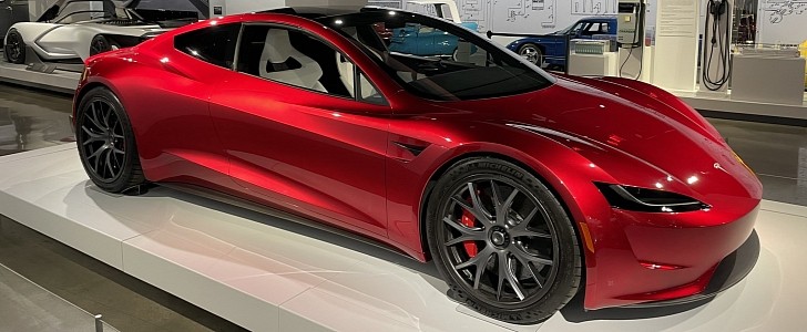 Tesla Roadster at the Petersen Auto Museum