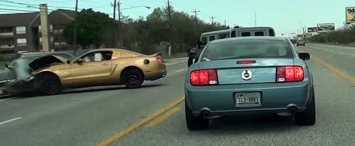 Mustang Crashing into Civic