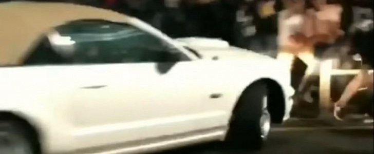 Mustang Doing Donuts Hits 15 People in K-Mart Parking Lot