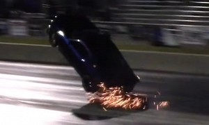 Mustang Dragster Goes Airborne, Hitting the Brake Is for the Weak