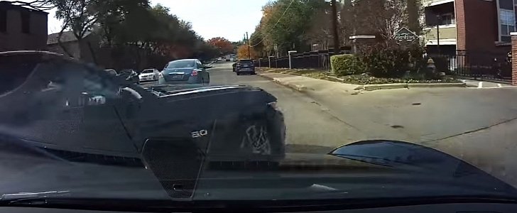 Mustang Driver Crashes into His Brother's Porsche