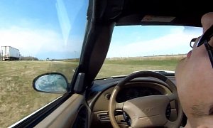 Mustang Driver Passes Out, Car Barely Avoids Crash and Drifts On Its Own: Staged?