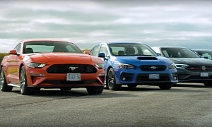 Mustang EcoBoost Destroys Jetta GLI and WRX in Drag Race, Accord Comes Second