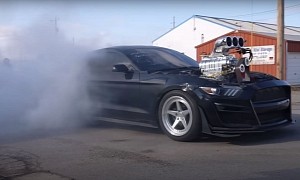 Mustang Gets a 2,000-Horsepower Big Block V8, Becomes Burnout Machine