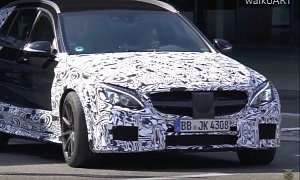 Mystery C63 AMG Estate Prototype Seen With Wider Fenders, Could Preview Black Series