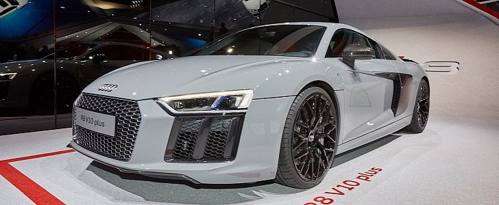Nardo Gray Audi R8 V10 Plus Shows the Exclusive Side of German Supercars in Frankfurt