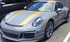 Nardo Grey Porsche 911 R with Matching Wheels Comes from Hawaii