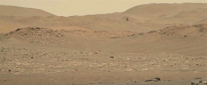 NASA's Ingenuity Flight 13 captured by Perseverance rover