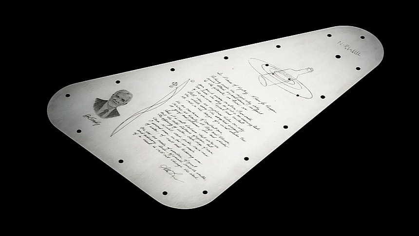 The metal plate with human names and hidden messages going to Jupiter on the Europa Clipper
