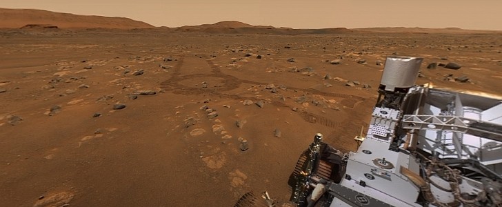 Van Zyl Overlook region on Mars as seen by Perseverance rover