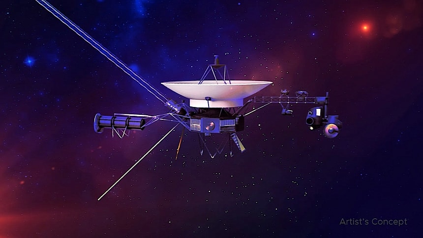 Voyager spacecraft rendering