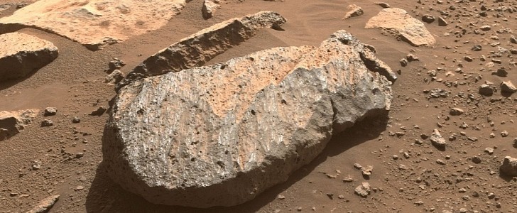 A close-up of the rock, nicknamed "Rochette"