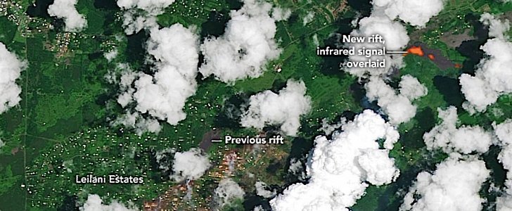 NASA satellite view of the Big Island