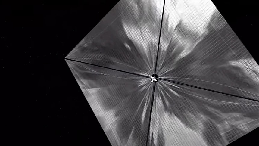 Solar sail-powered spacecraft
