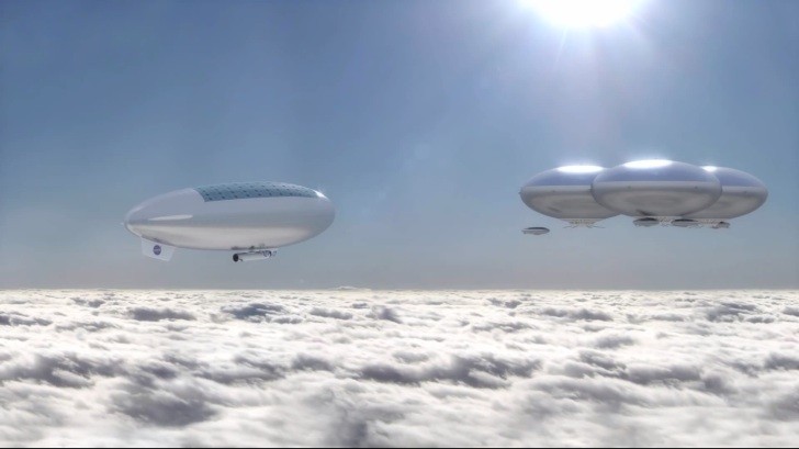 Venus exploration base above clouds