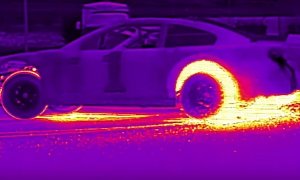 NASCAR Donuts in Infrared Slow Motion Are Mesmerizing