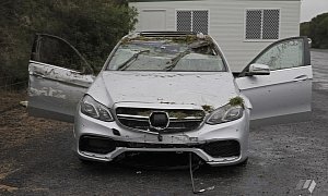 Nasty E 63 AMG Crash Leaves Journalist Driver Fine And Dandy
