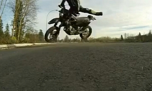 Nasty High-Side Crash for Stunt Rider Wannabe