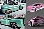 Nasty, Minty Chevy C10 Stepside on 28s and Pink, Widebody C8 Are CGI Power Rangers