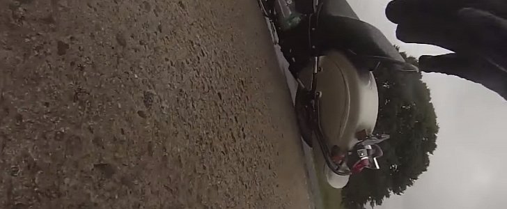 Kawasaki Drifter crashing