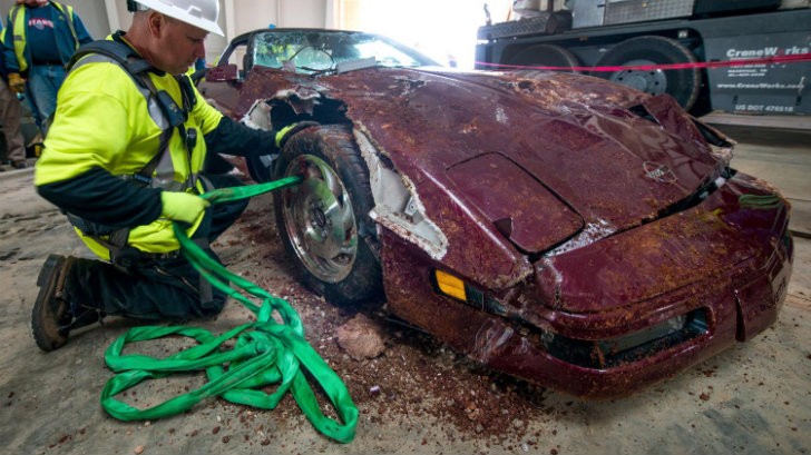 Damaged Sinkhole Corvette
