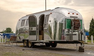 Navajo Maiden Is a 1965 Airstream Overlander Land Yacht Redone as a Mid-Century Art Piece