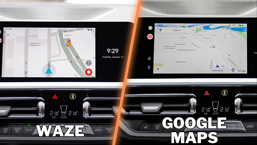 Waze and Google Maps on Android Auto