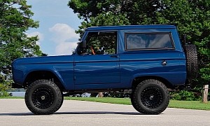 Navy Blue 1969 Ford Bronco Stands Tall and Vintage on Fuel Wheels, Can Be Had