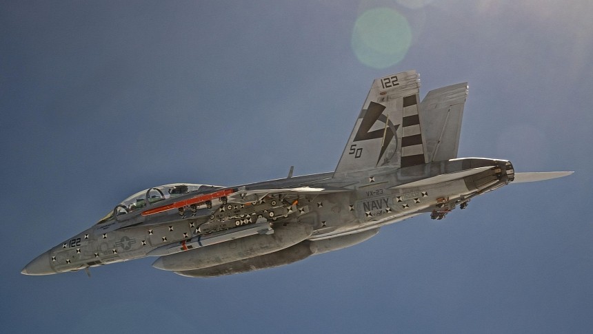 F/A-18 Super Hornet equipped with the AARGM-ER
