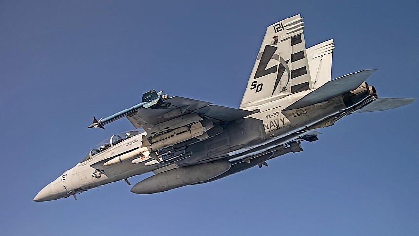 F/A-18E/F Super Hornet with the StormBreaker smart bomb